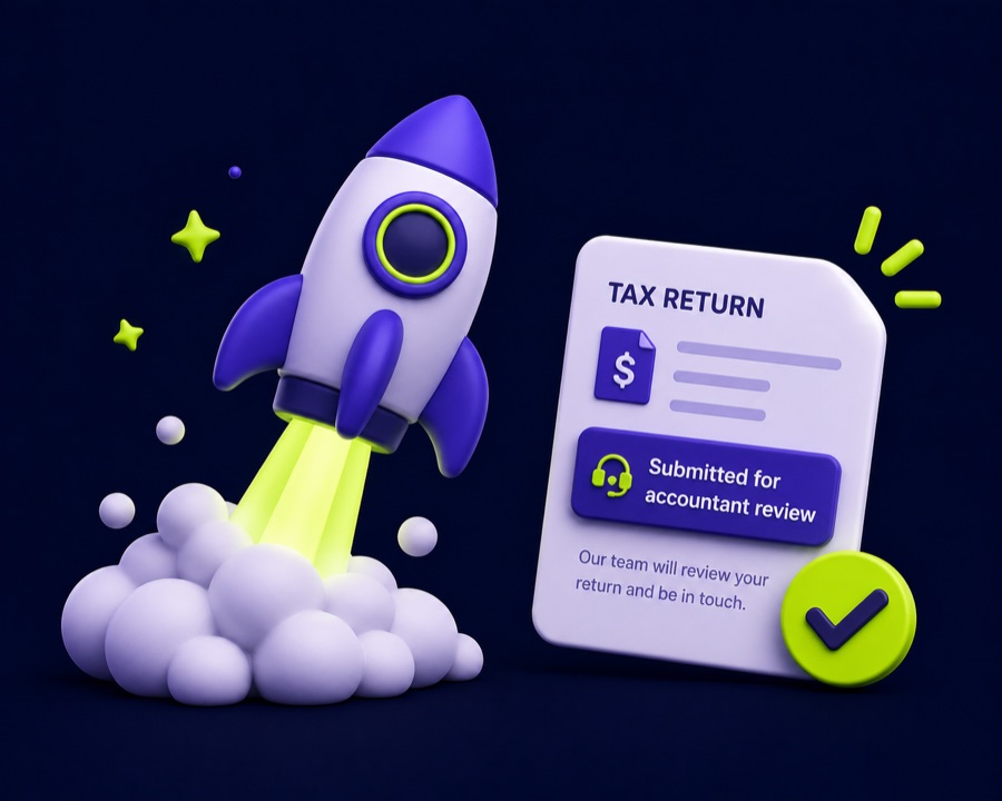 Tax return submitted for accountant review